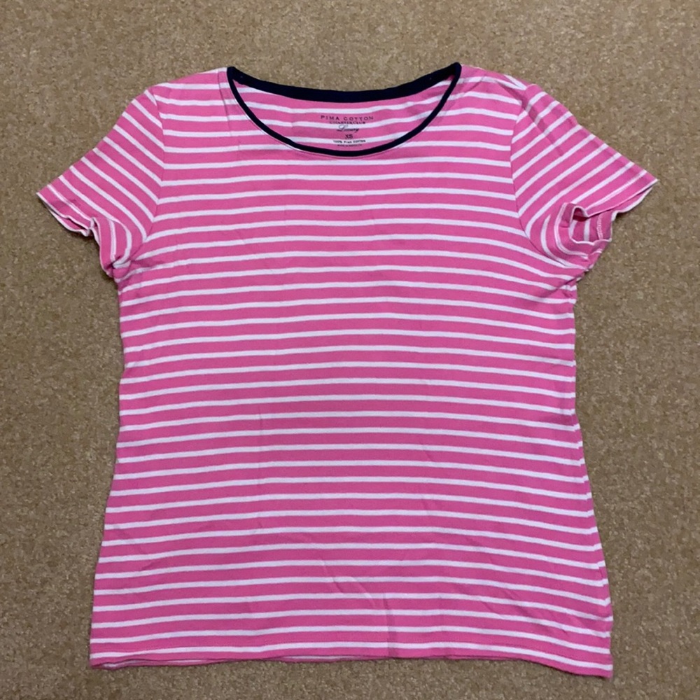Pima Cotton CharterClub Luxury Striped T-Shirt